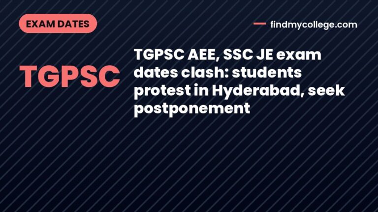 TGPSC AEE, SSC JE exam dates clash: students protest in Hyderabad, seek postponement