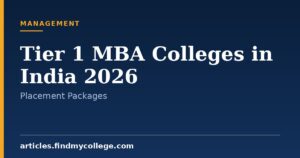 Tier 1 MBA Colleges in India 2026: Fees and Placement Packages