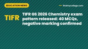 TIFR GS 2026 Chemistry exam pattern released: 40 MCQs, negative marking confirmed
