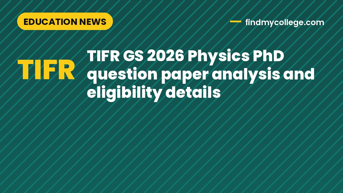 TIFR GS 2026 Physics PhD question paper analysis and eligibility details