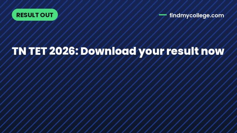 TN TET 2026: Download your result now