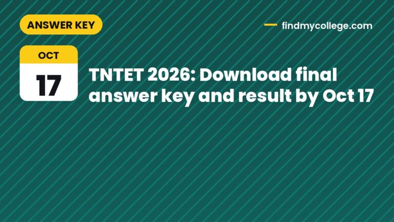 TNTET 2026: Download final answer key and result by Oct 17
