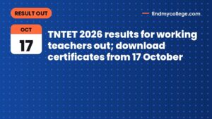 TNTET 2026 results for working teachers out; download certificates from 17 October