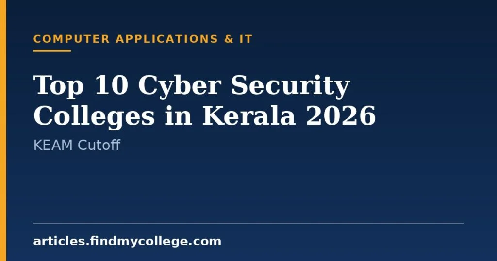 Top 10 Cyber Security Colleges in Kerala 2026: Fees and KEAM Cutoff