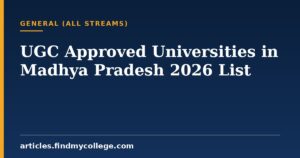 UGC Approved Universities in Madhya Pradesh 2026 List
