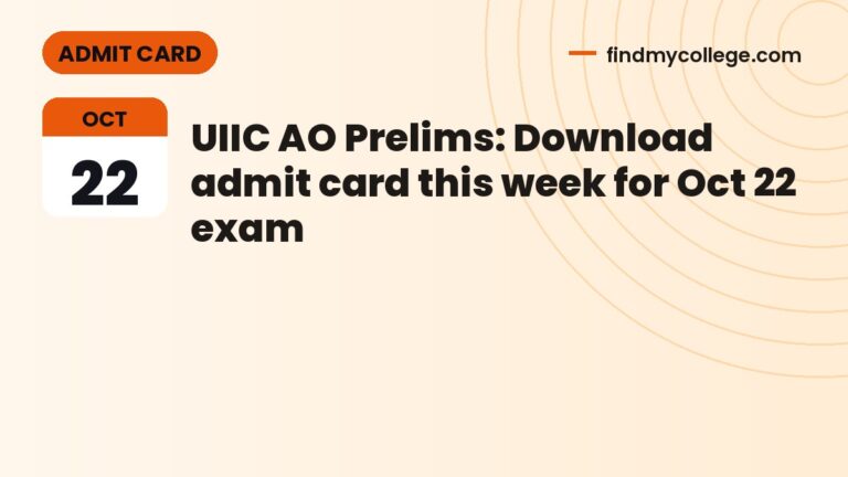 UIIC AO Prelims: Download admit card this week for Oct 22 exam