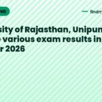 University of Rajasthan, Unipune release various exam results in October 2026