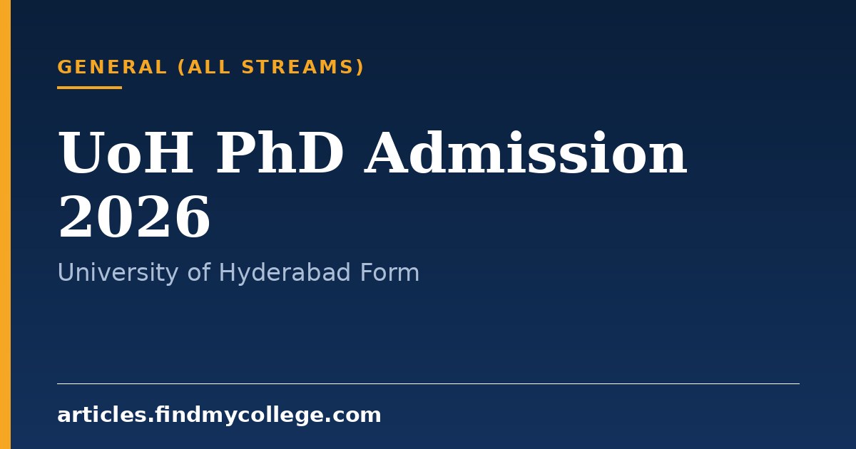 UoH PhD Admission 2026: Eligibility, Interview & Dates