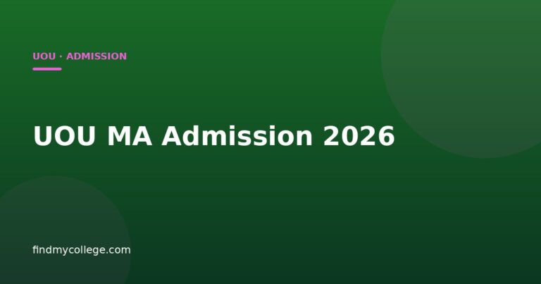 UOU MA Admission 2026