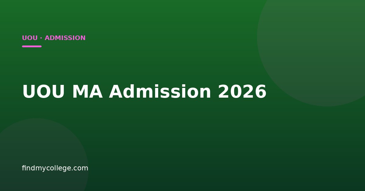 UOU MA Admission 2026