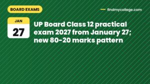 UP Board Class 12 practical exam 2027 from January 27; new 80-20 marks pattern