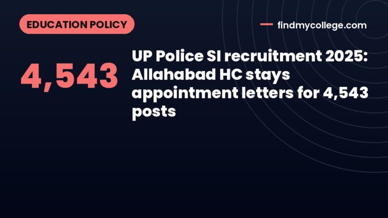 UP Police SI recruitment 2025: Allahabad HC stays appointment letters for 4,543 posts