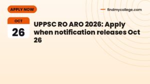 UPPSC RO ARO 2026: Apply when notification releases Oct 26