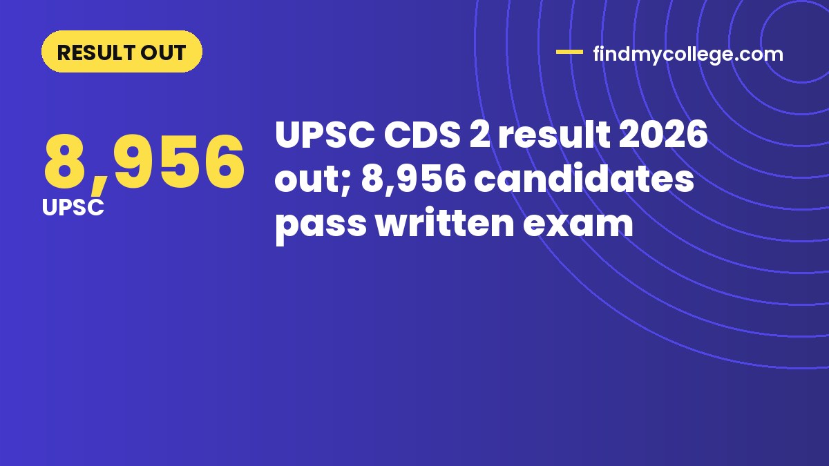 UPSC CDS 2 result 2026 out; 8,956 candidates pass written exam