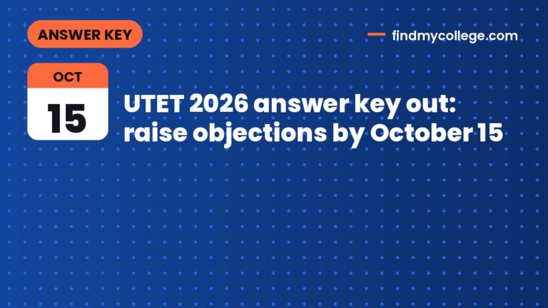UTET 2026 answer key out: raise objections by October 15
