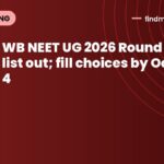 WB NEET UG 2026 Round 3 merit list out; fill choices by October 4
