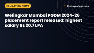 Welingkar Mumbai PGDM 2024-26 placement report released: highest salary Rs 20.7 LPA