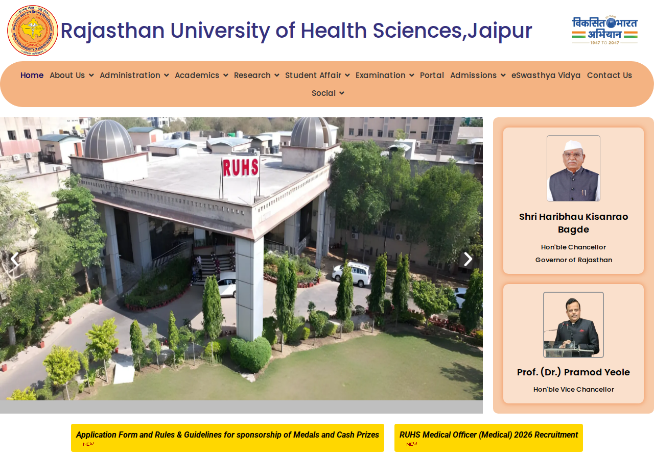 www.ruhsraj.org homepage