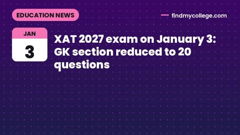 XAT 2027 exam on January 3: GK section reduced to 20 questions