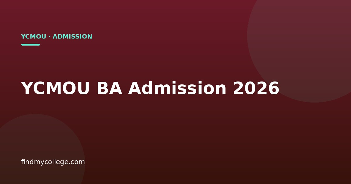 YCMOU BA Admission 2026